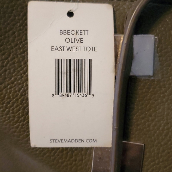 Steve madden olive east west tote bag with zipper - Picture 4 of 4
